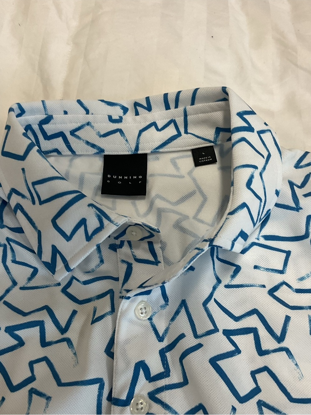 Golf Men’s Blue Patterned Polo Shirt